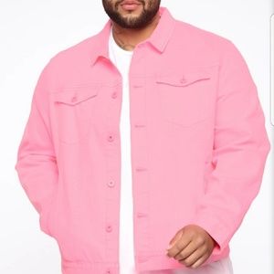 Fashion Nova Neon Pink Denim Jacket (New in bag)